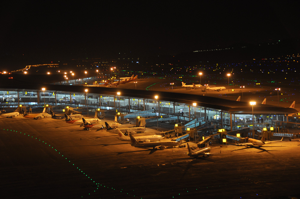 重庆机场夜景图片